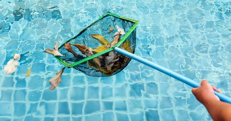 curatare frunze piscina